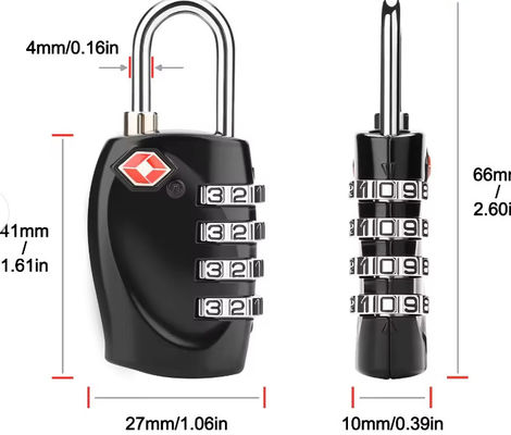 مزيج TSA القفل الحقيبة للحقائب 20mm 50mm